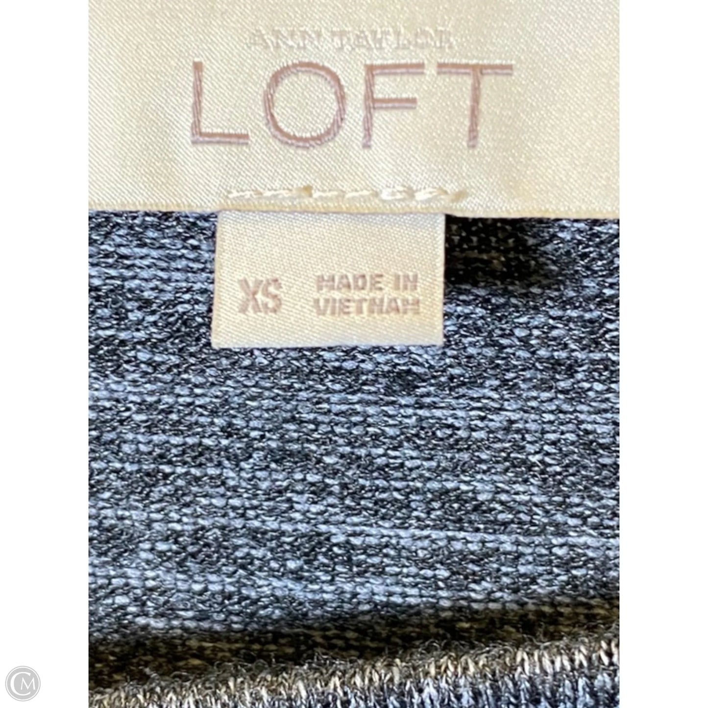 Top 3/4 Sleeve By Loft In Grey, Size: Xs