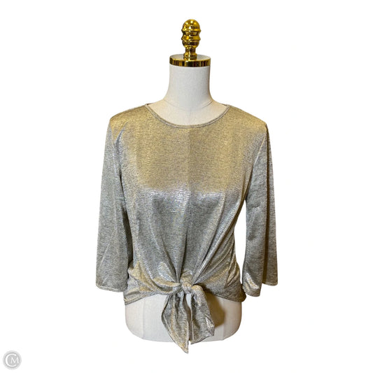 Top Long Sleeve By Kim & Cami In Gold, Size: S