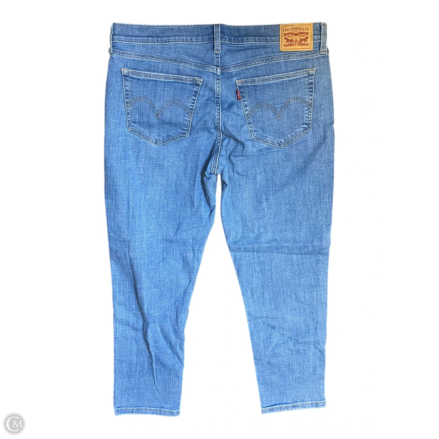 Jeans Boyfriend By Levis In Blue Denim, Size: 12