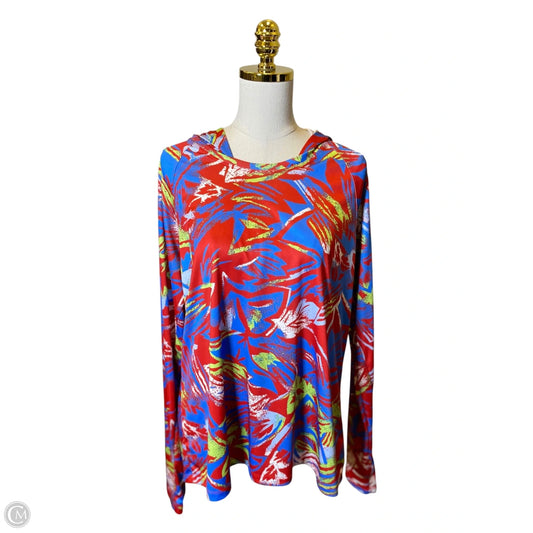Athletic Top Long Sleeve Crewneck By Columbia In Multi-colored, Size: Xl