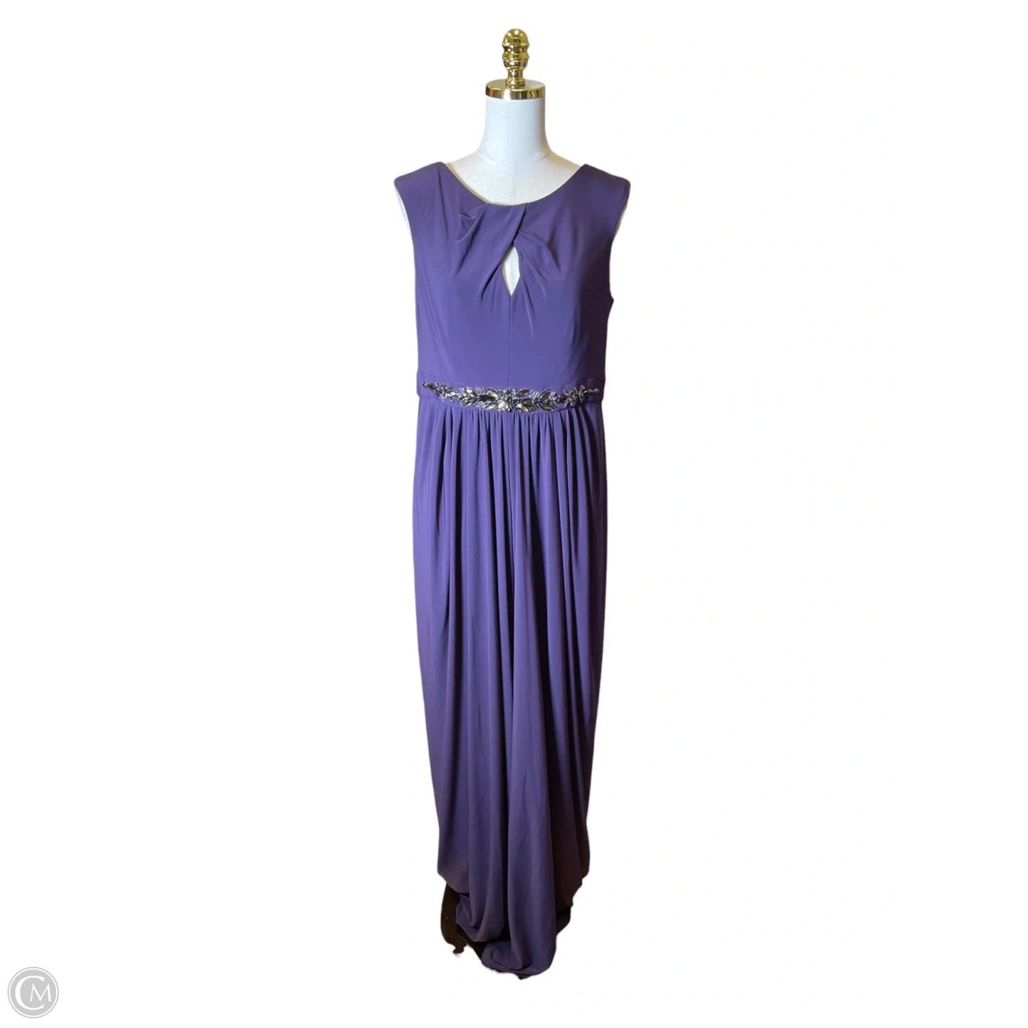 Dress Party Long By Adrianna Papell In Purple, Size: L