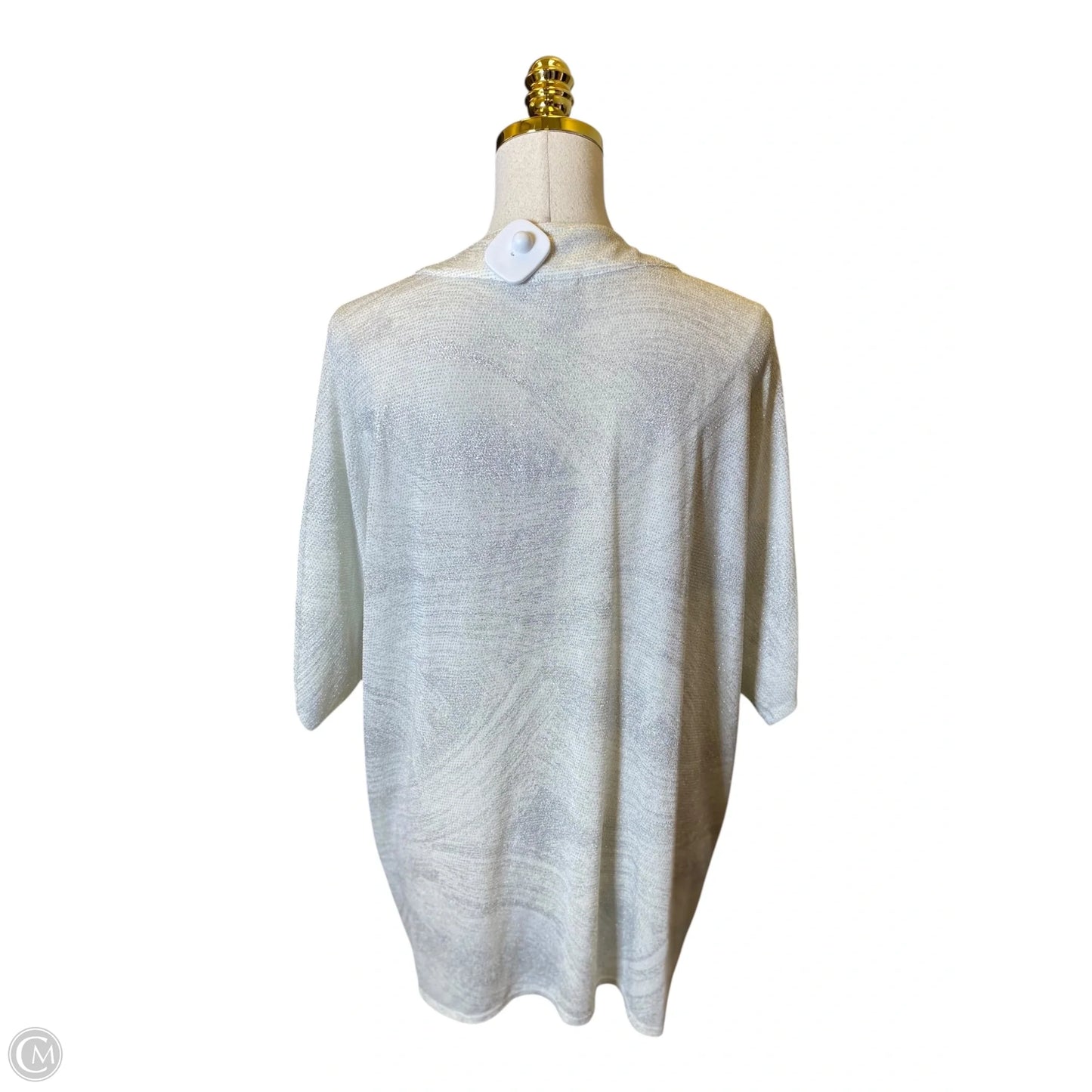 Cardigan By Chicos In Silver & White, Size: L
