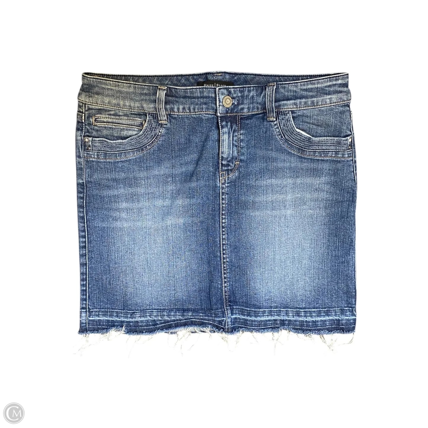 Skirt Mini & Short By White House Black Market In Blue Denim, Size: Xs