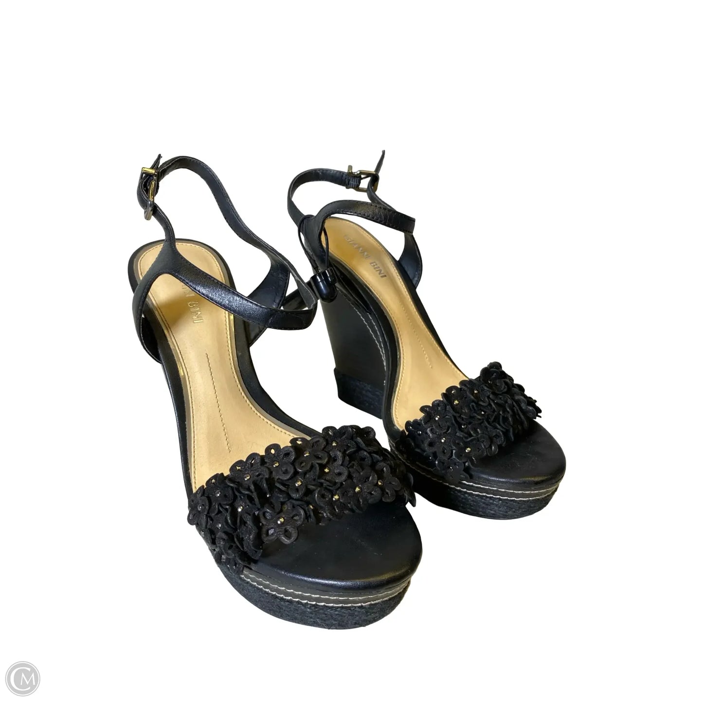 Shoes Heels Wedge By Gianni Bini In Black, Size: 9.5