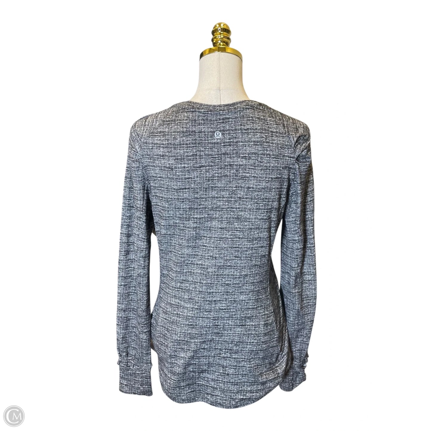 Athletic Top Long Sleeve Crewneck By Lululemon In Grey, Size: 8
