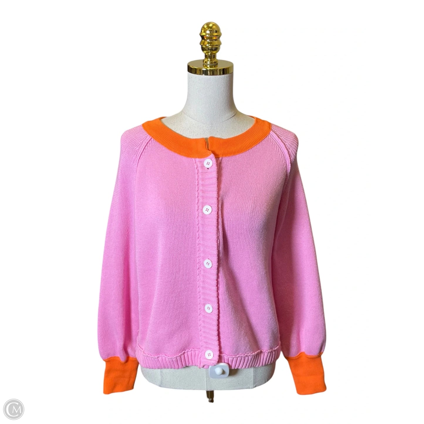 Sweater By Clothes Mentor In Orange & Pink, Size: M