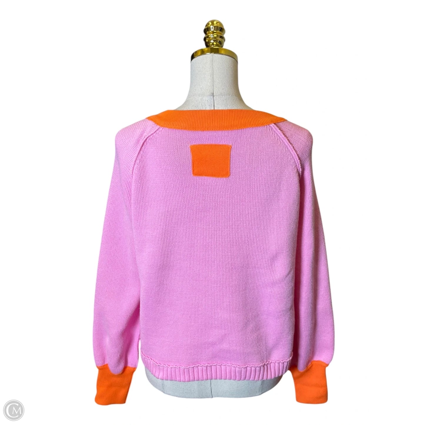 Sweater By Clothes Mentor In Orange & Pink, Size: M
