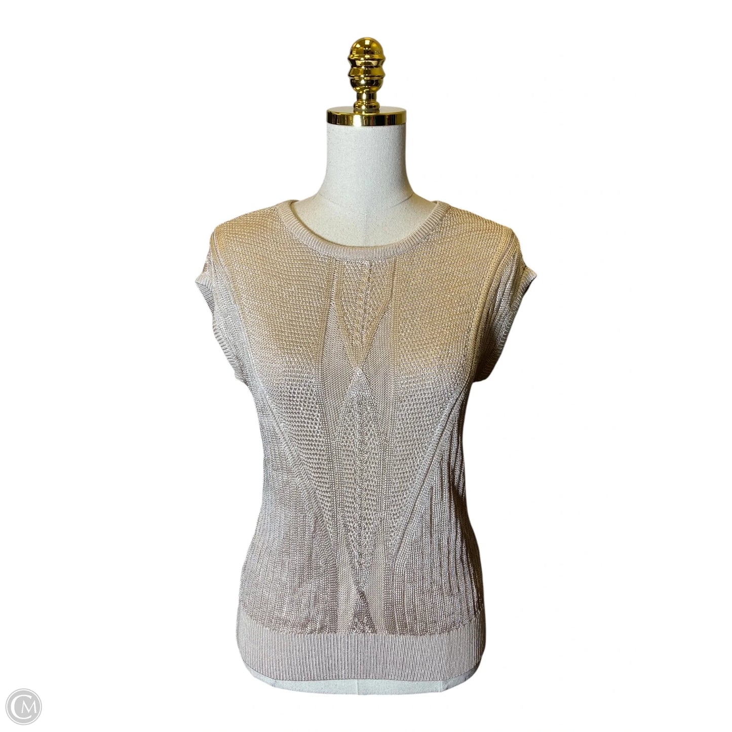 Top Short Sleeve By Elie Tahari In Tan, Size: S