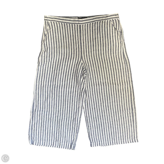 Pants Lounge By Ellen Tracy In Blue & White, Size: M