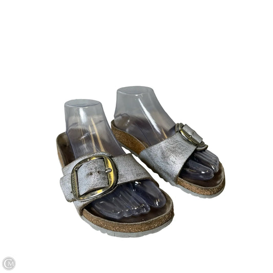 Sandals Flats By Birkenstock In Grey, Size: 6