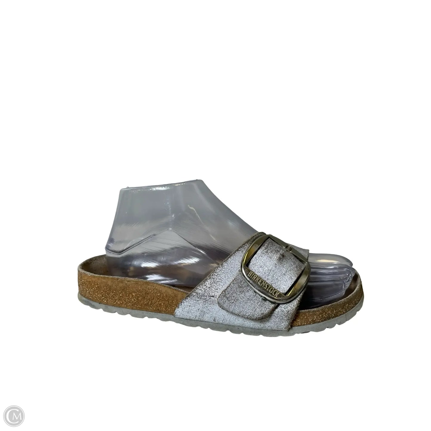 Sandals Flats By Birkenstock In Grey, Size: 6