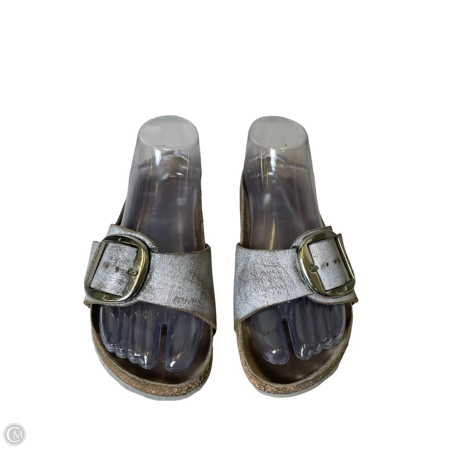 Sandals Flats By Birkenstock In Grey, Size: 6