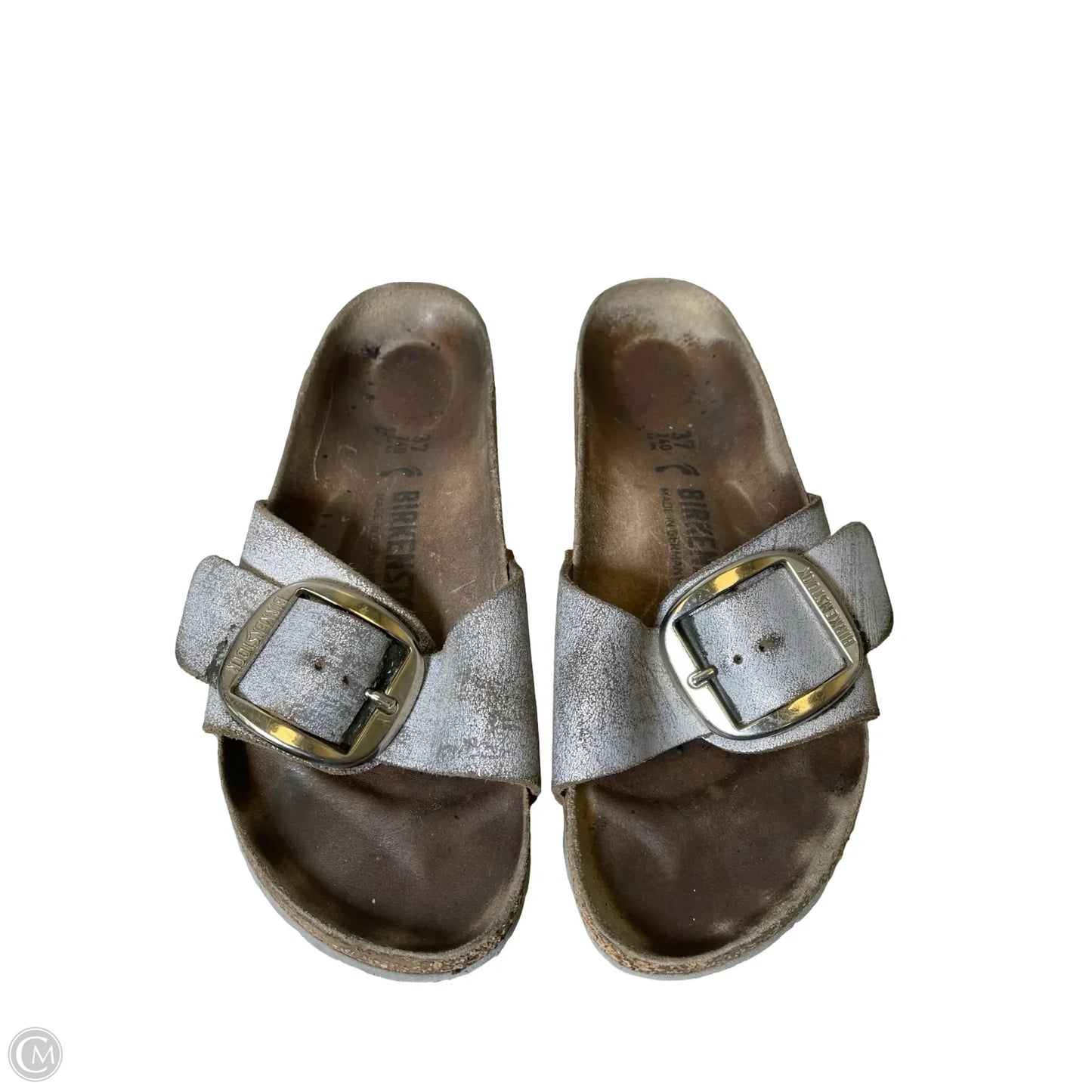 Sandals Flats By Birkenstock In Grey, Size: 6
