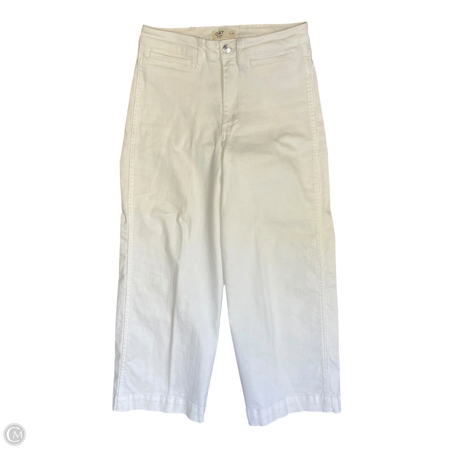 Jeans Wide Leg By Oat In White, Size: 2