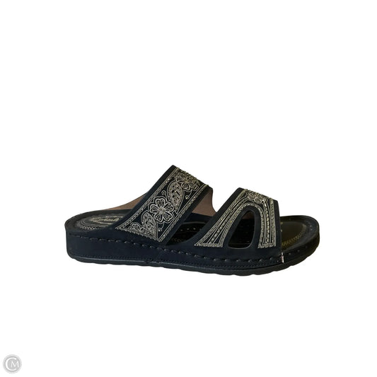 Shoes Flats By Clothes Mentor In Black & Tan, Size: 10