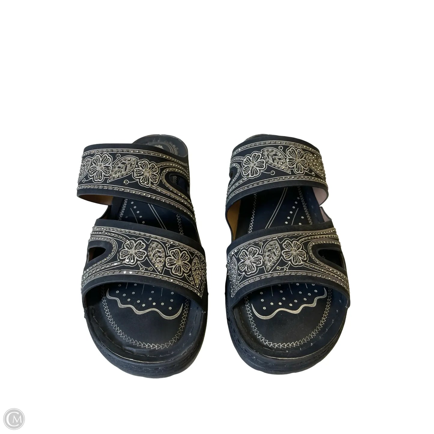 Shoes Flats By Clothes Mentor In Black & Tan, Size: 10