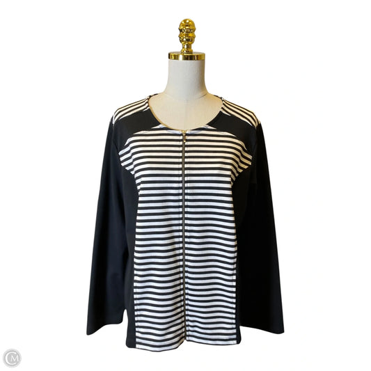 Jacket Other By Chicos In Black & White, Size: Xl