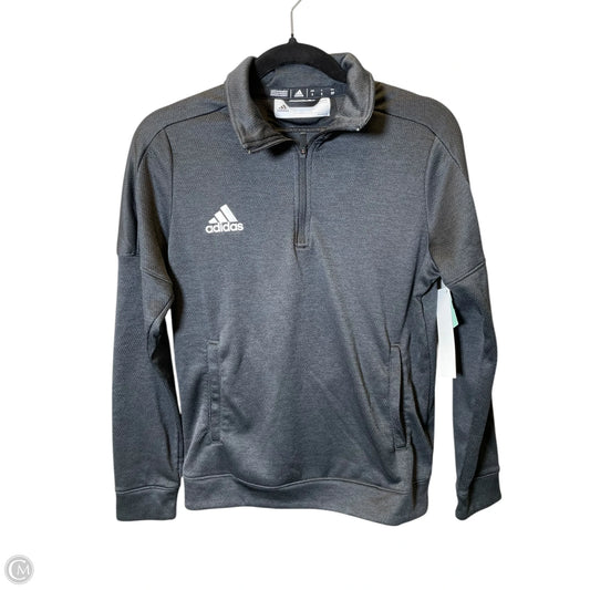 Athletic Jacket By Adidas In Grey, Size: S