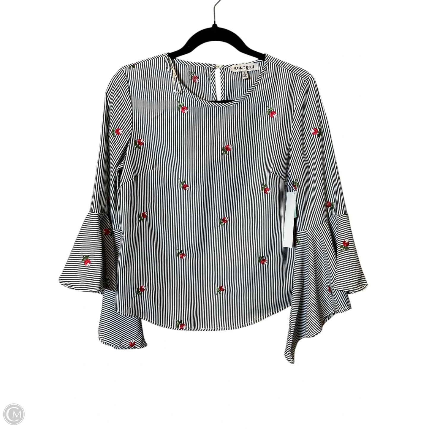 Top Long Sleeve By Clothes Mentor In Striped Pattern, Size: S