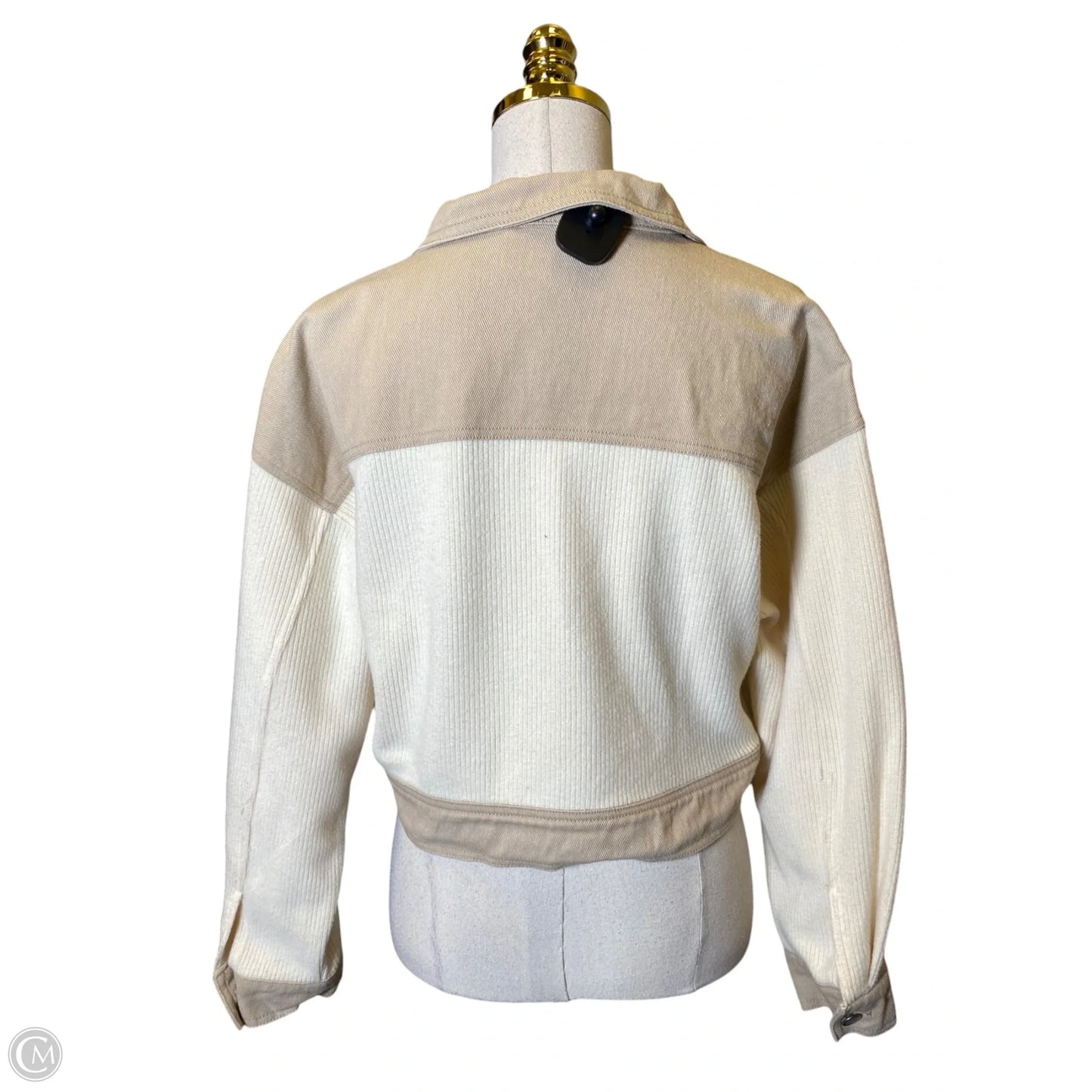 Jacket Denim By Clothes Mentor In Beige, Size: S