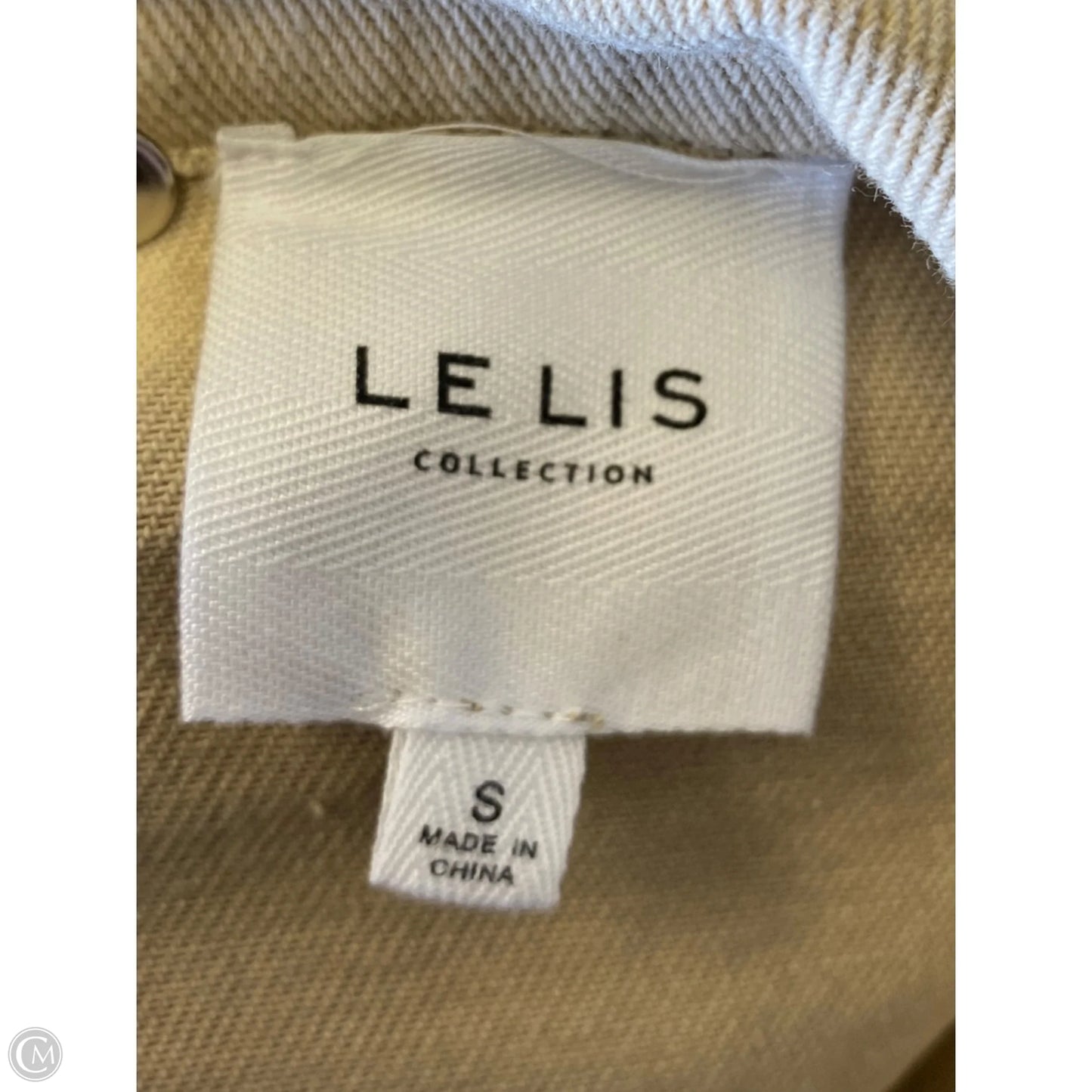 Jacket Denim By Clothes Mentor In Beige, Size: S