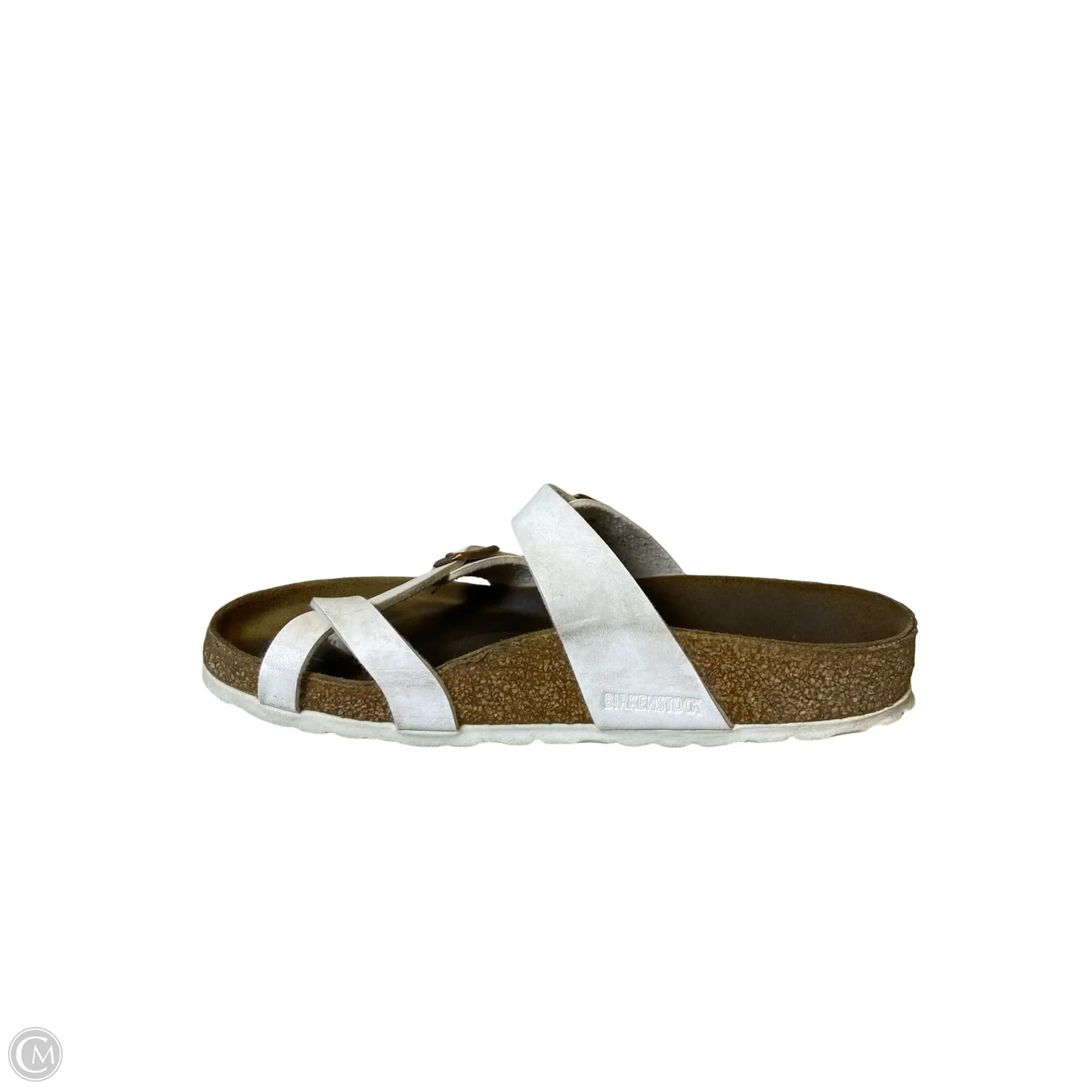 Sandals Flats By Birkenstock In White, Size: 5