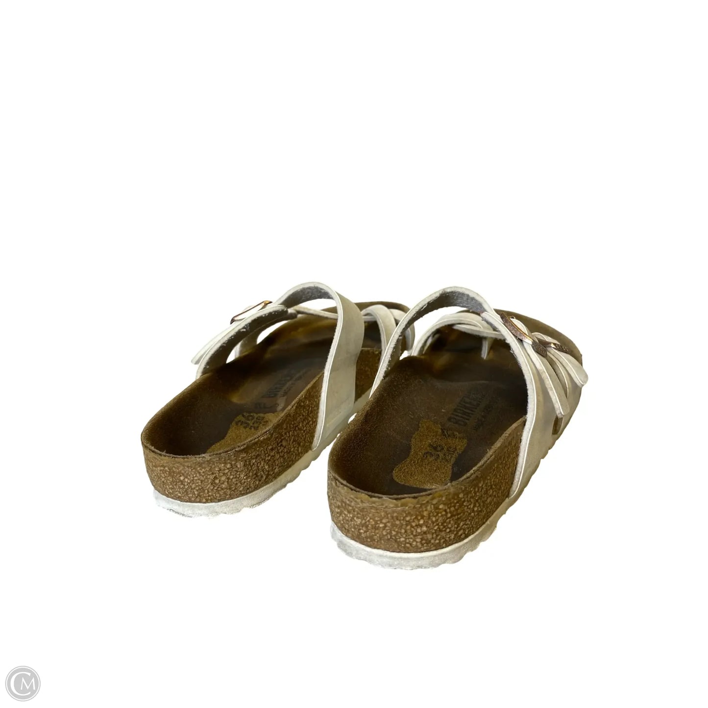 Sandals Flats By Birkenstock In White, Size: 5