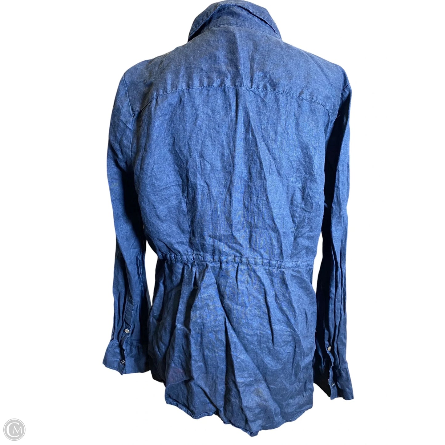 Top Long Sleeve By Dkny In Navy, Size: L