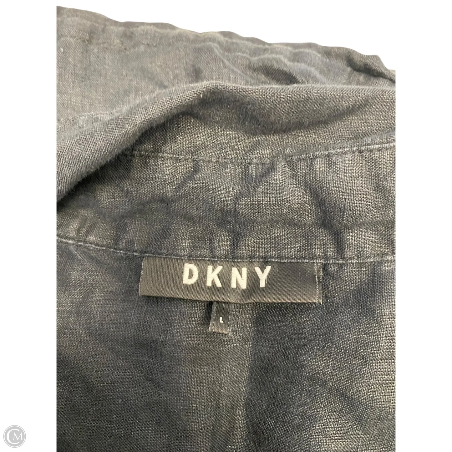 Top Long Sleeve By Dkny In Navy, Size: L