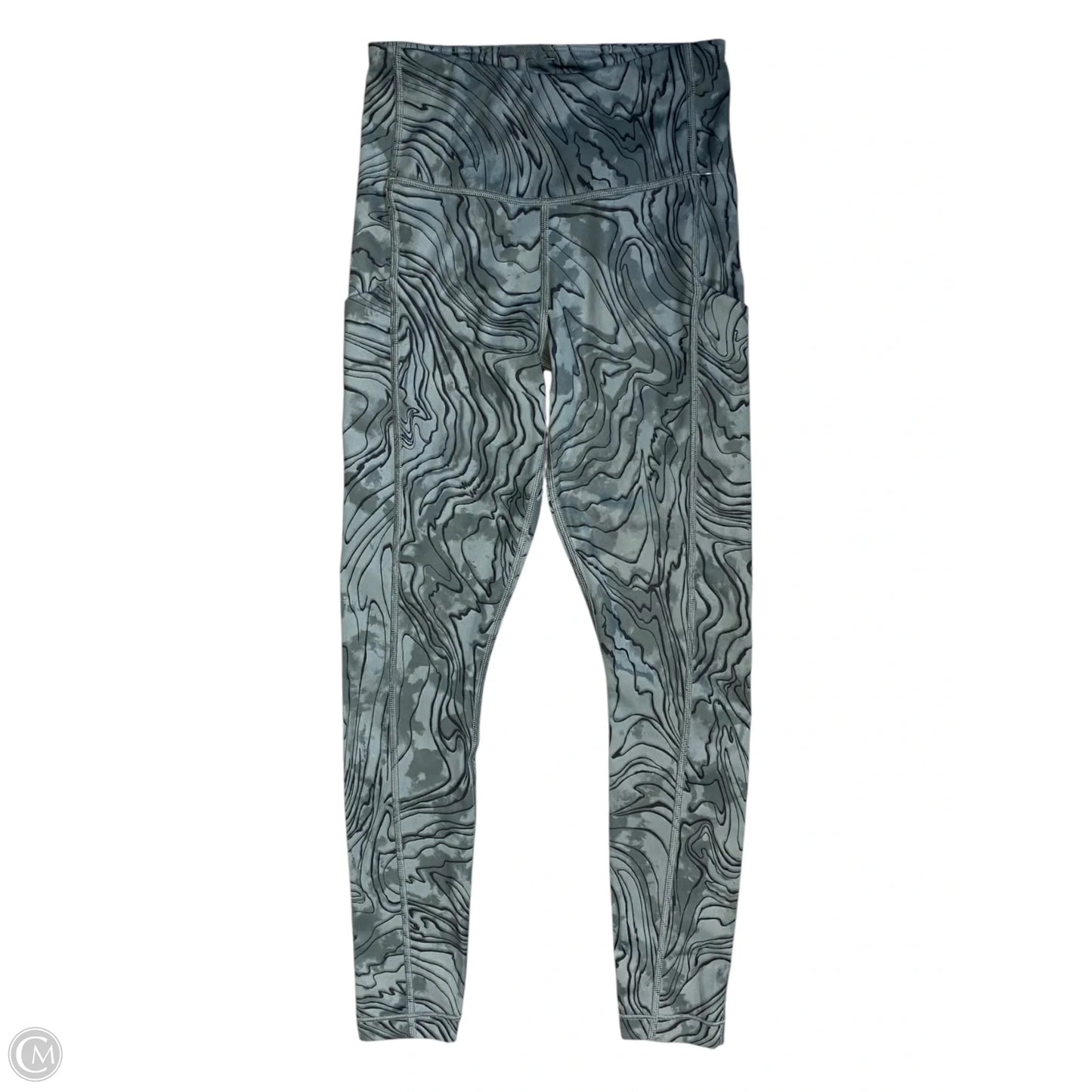 Athletic Leggings By Athleta In Black & Green, Size: Xxs