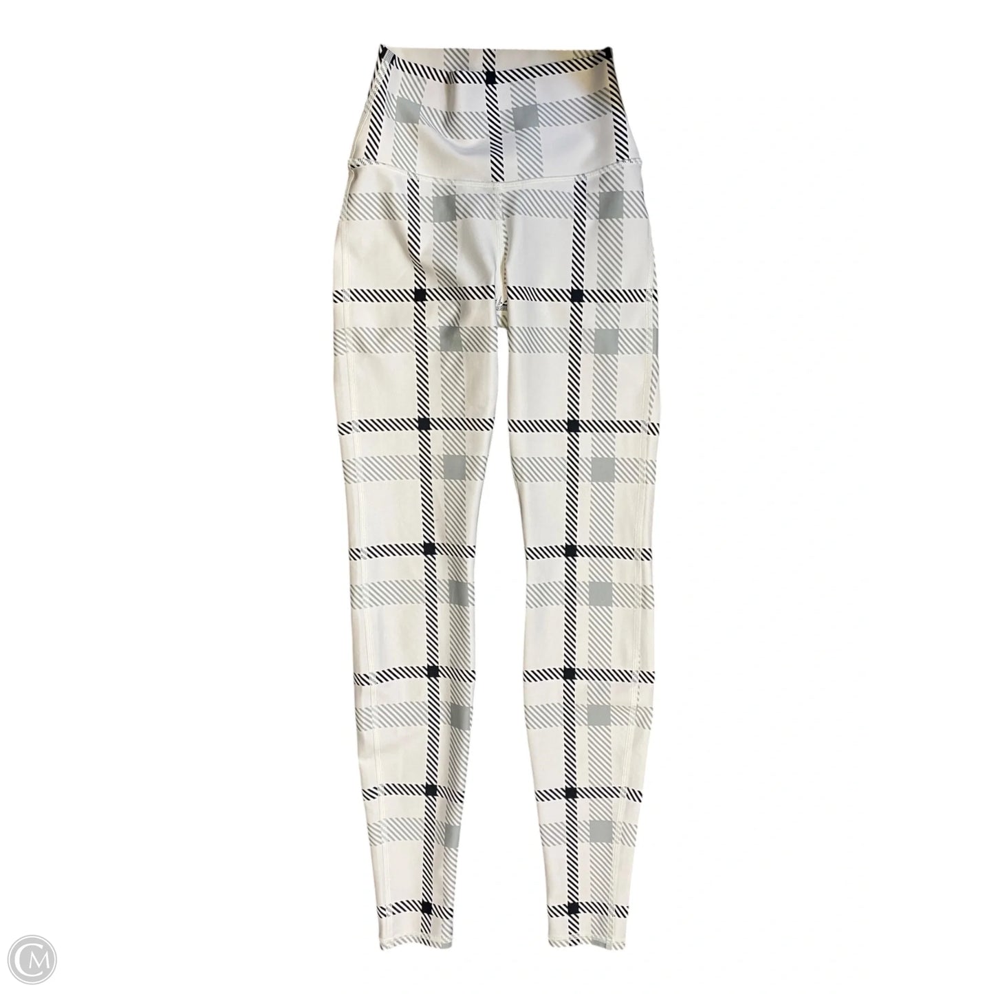 Athletic Leggings By Alo In Black & White, Size: S