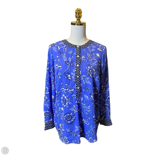 Top Long Sleeve By Talbots In Multi-colored, Size: S