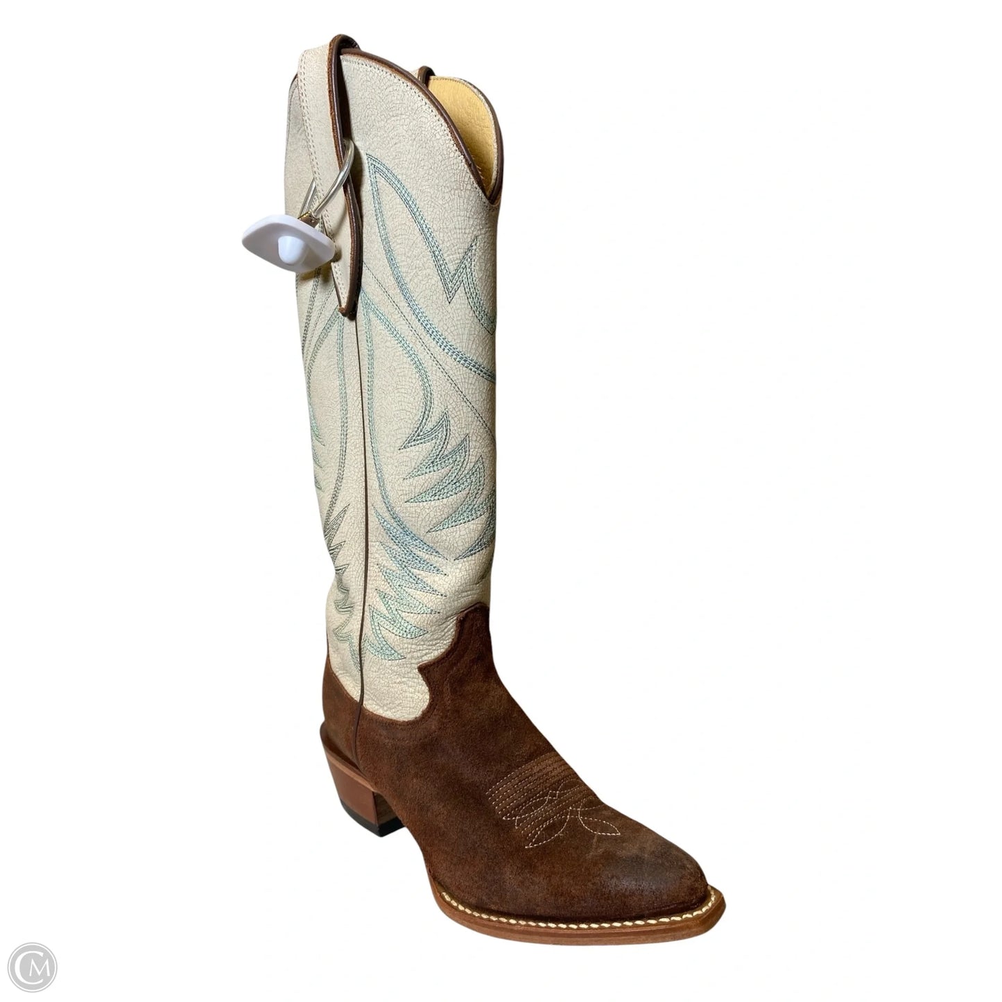 Boots Western By Justin In Brown & Cream, Size: 6.5