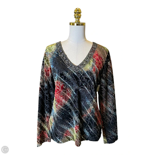 Top Long Sleeve By Coldwater Creek In Multi-colored, Size: M