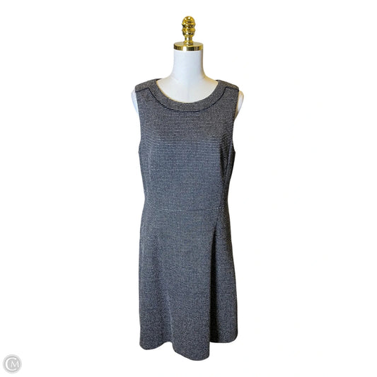 Dress Casual Midi By White House Black Market In Black & White, Size: L