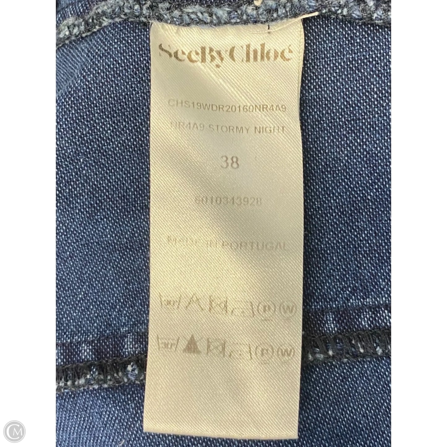 Dress Designer By See By Chloe In Blue Denim, Size: S