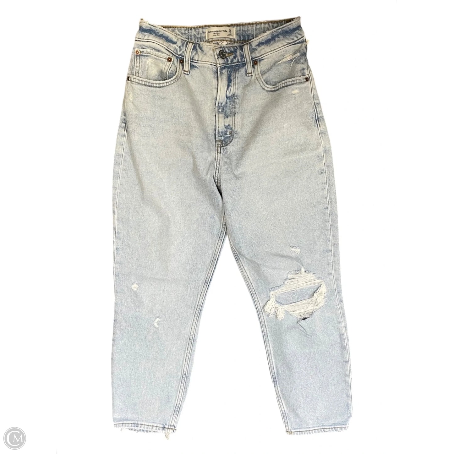 Jeans Straight By Abercrombie And Fitch In Blue Denim, Size: 2