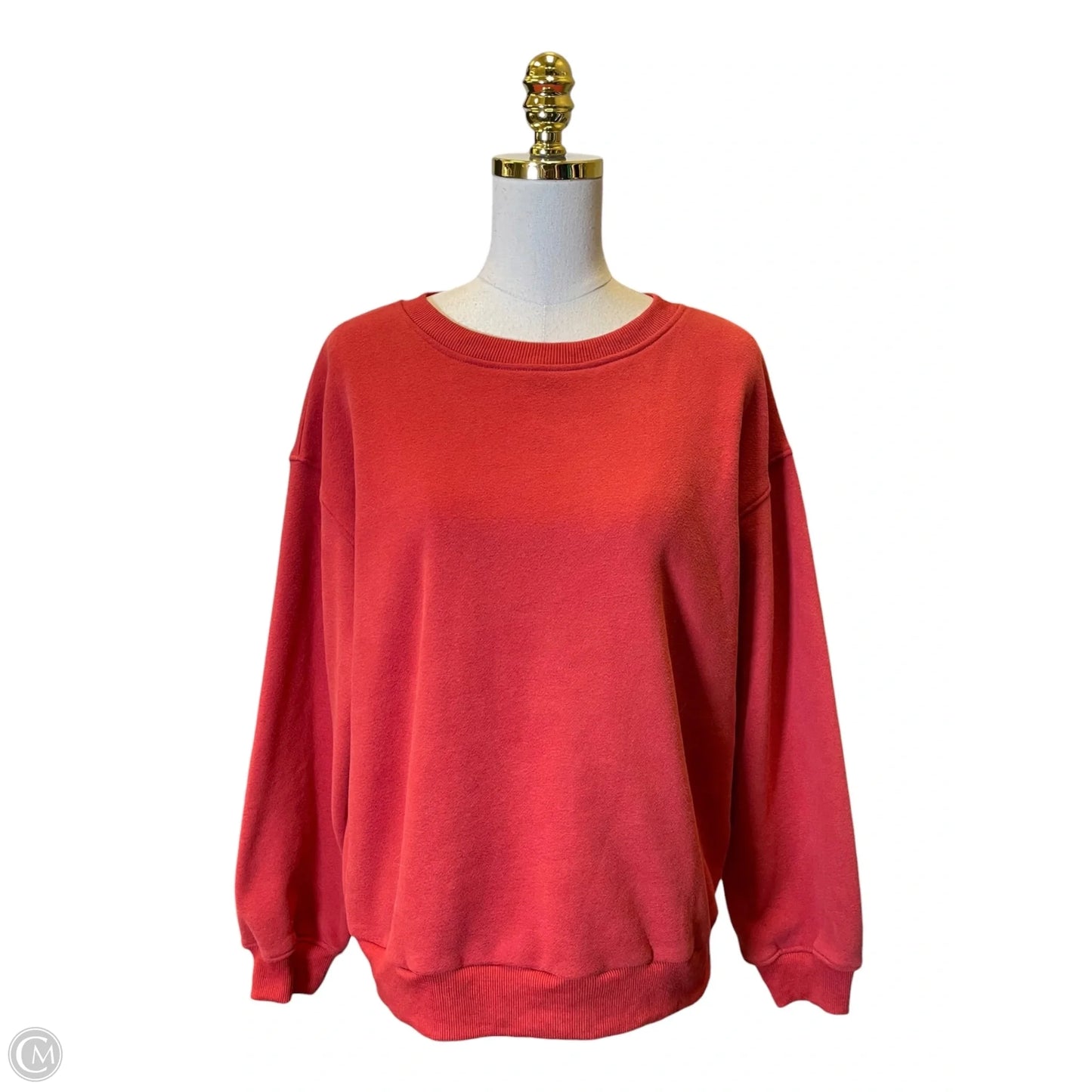 Sweatshirt Crewneck By Clothes Mentor In Orange, Size: M