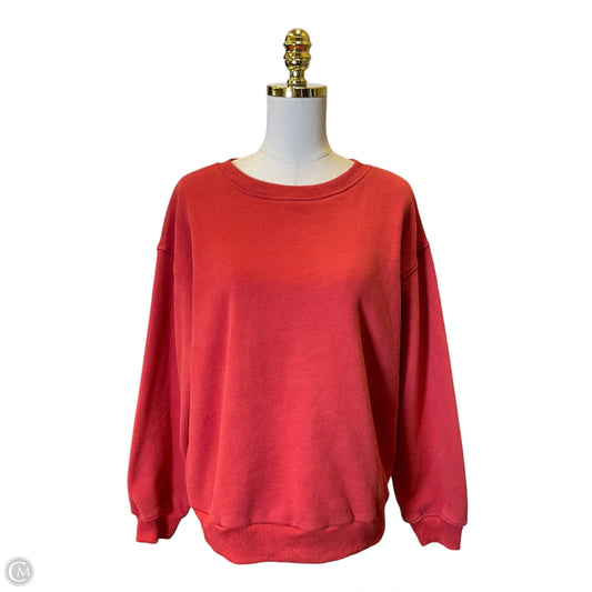 Sweatshirt Crewneck By Clothes Mentor In Orange, Size: M
