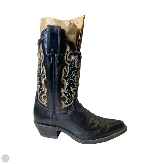 Boots Western By Justin In Black, Size: 6