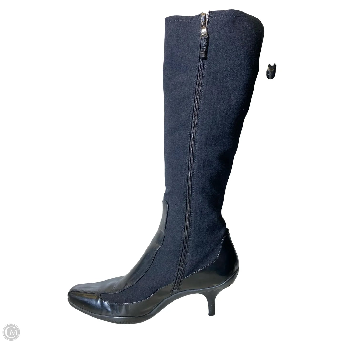 Boots Luxury Designer By Prada In Black, Size: 7.5