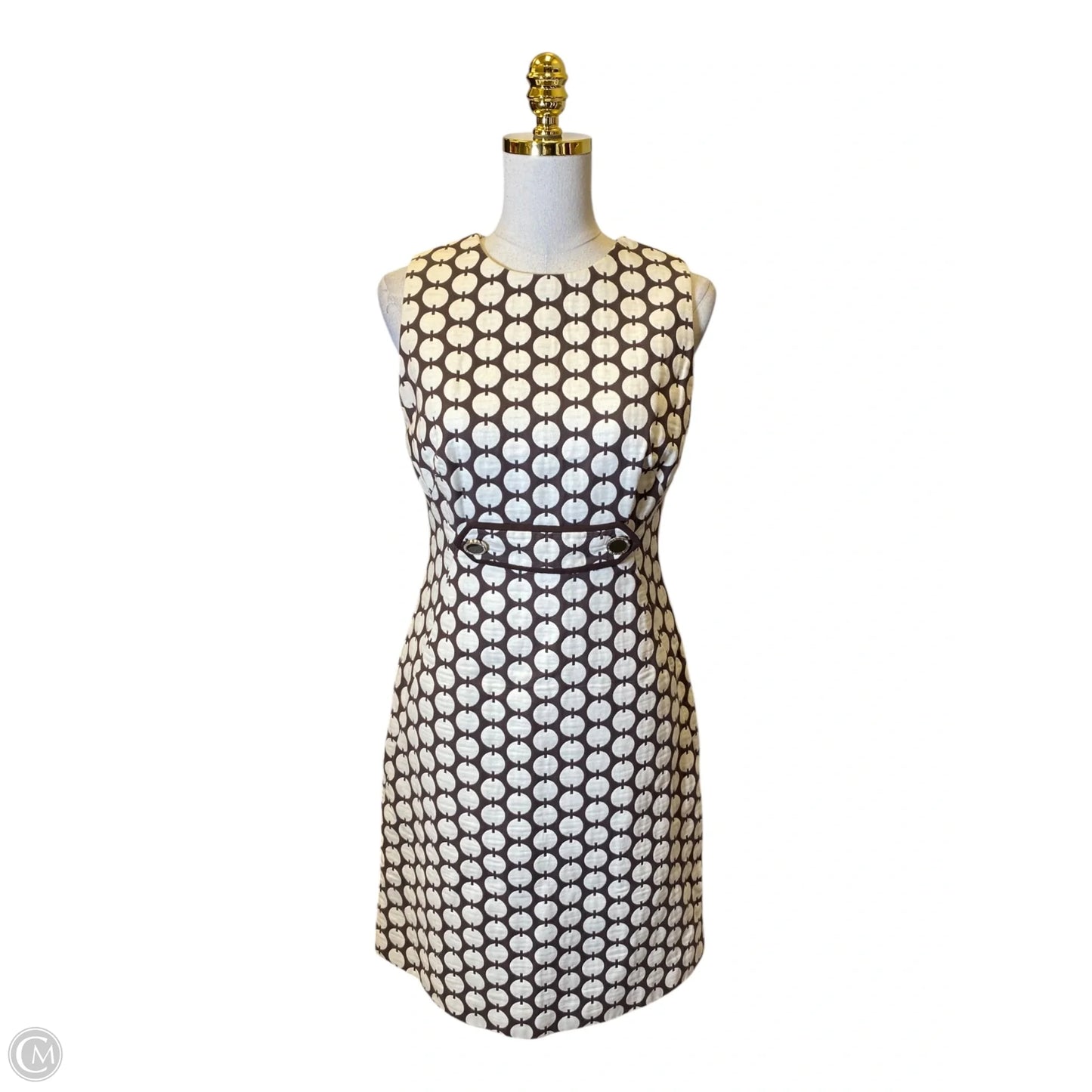 Dress Designer By Tory Burch In Brown & Cream, Size: S