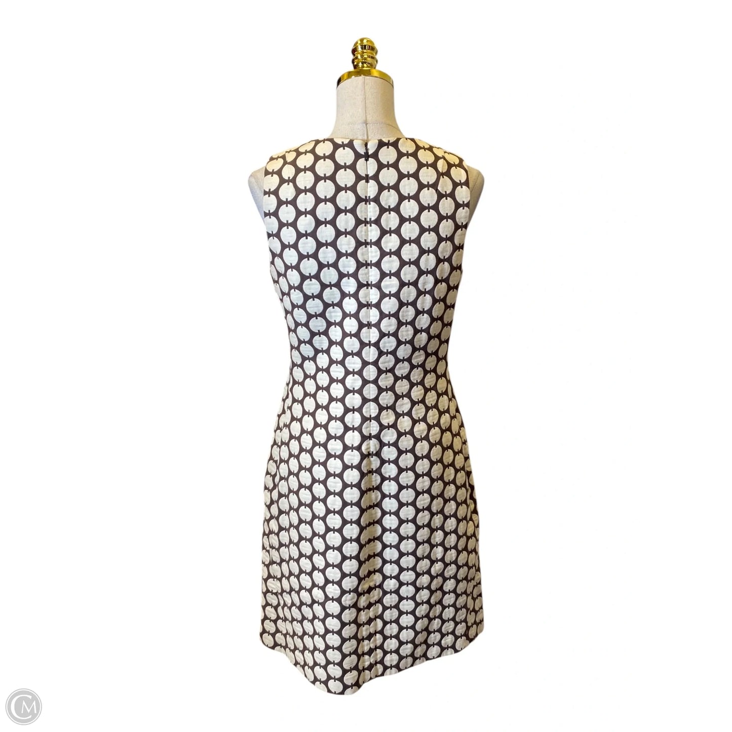Dress Designer By Tory Burch In Brown & Cream, Size: S