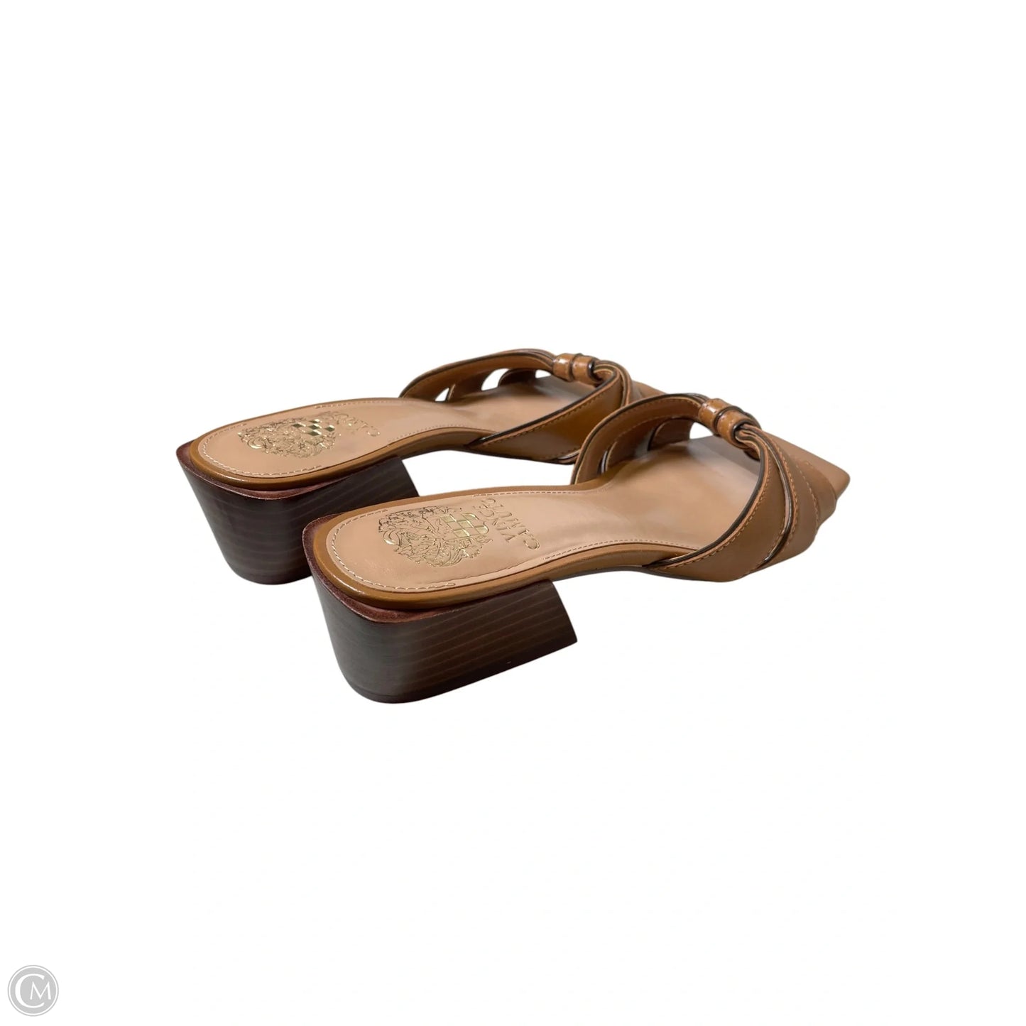 Sandals Heels Block By Vince Camuto In Brown, Size: 9