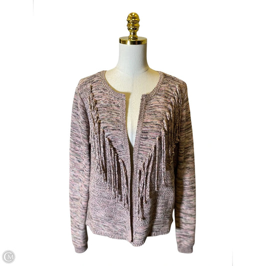Sweater Cardigan By Clothes Mentor In Multi-colored, Size: L