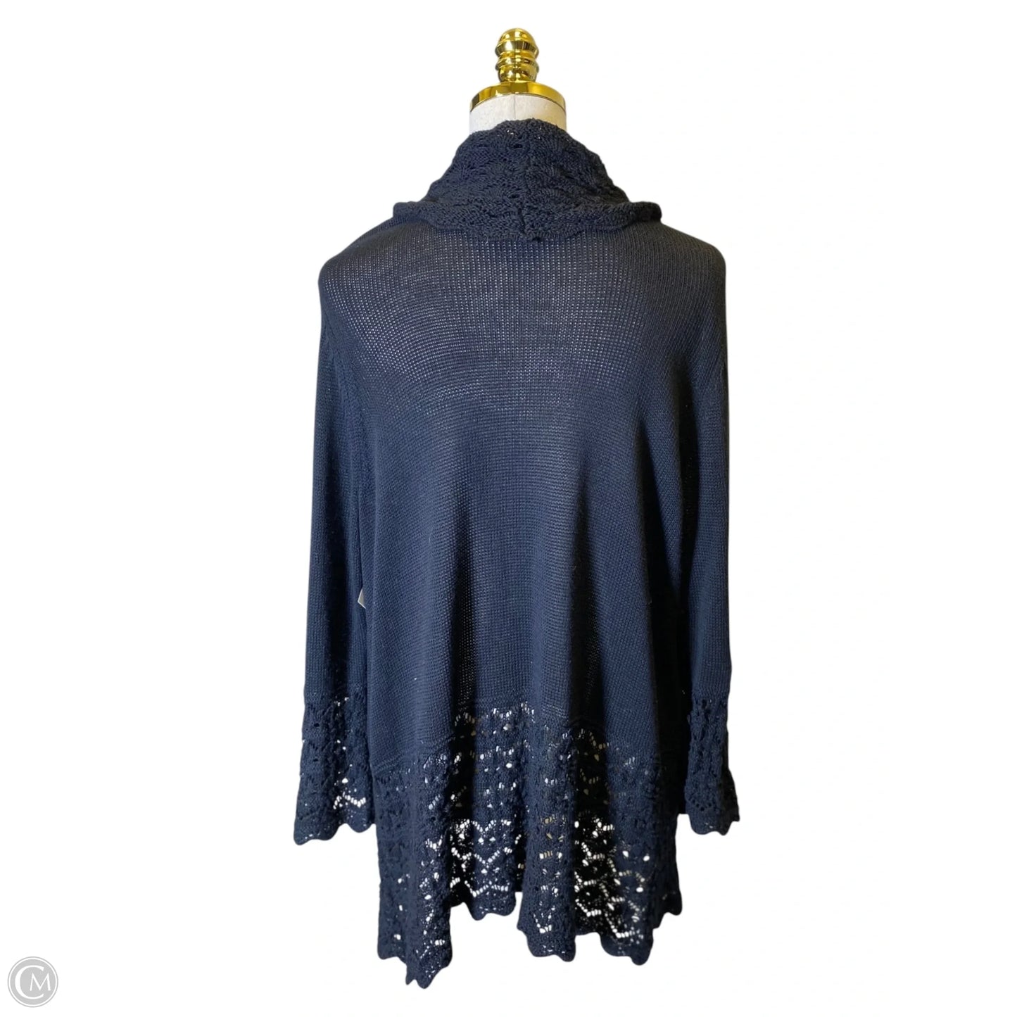 Sweater Cardigan By Croft And Barrow In Black, Size: 1x