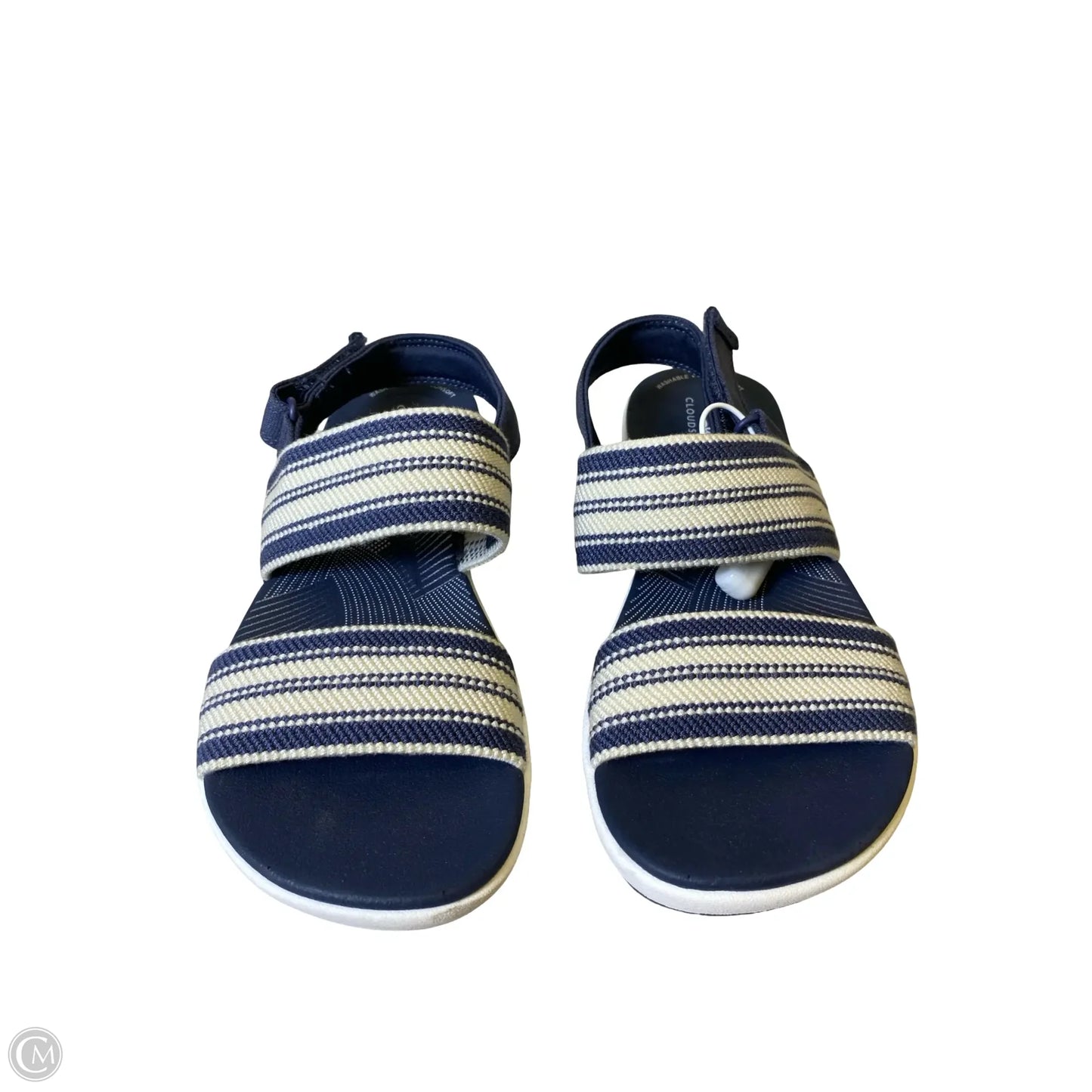 Shoes Heels Platform By Clarks In Blue & White, Size: 6.5