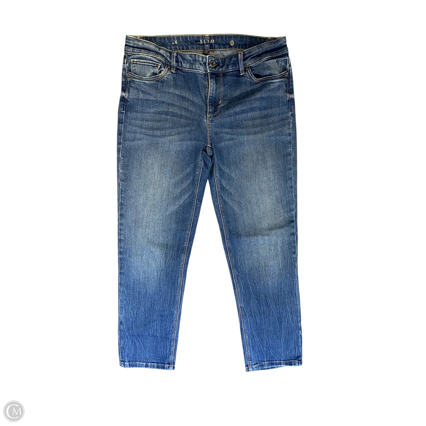 Jeans Straight By White House Black Market In Blue Denim, Size: 6