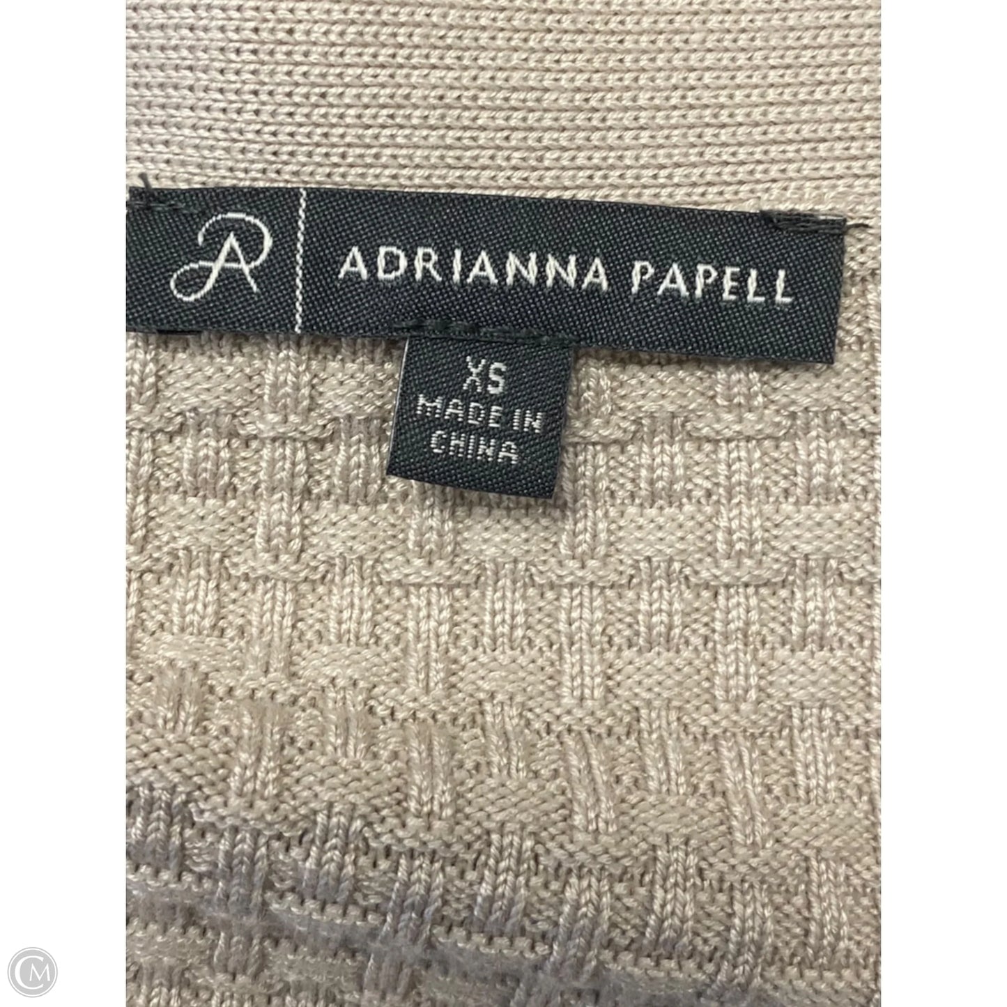 Top 2pc Long Sleeve By Adrianna Papell In Tan, Size: Xs