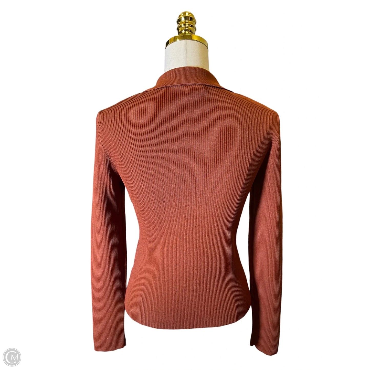 Top Long Sleeve By Worthington In Orange, Size: S